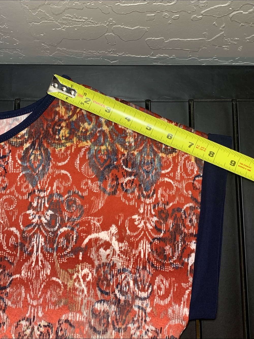 Stitch Collection Red Patterned Tie-Front Top - Picture 10 of 11